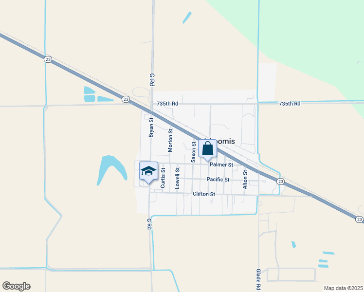 map of restaurants, bars, coffee shops, grocery stores, and more near 113 Morton Street in Loomis