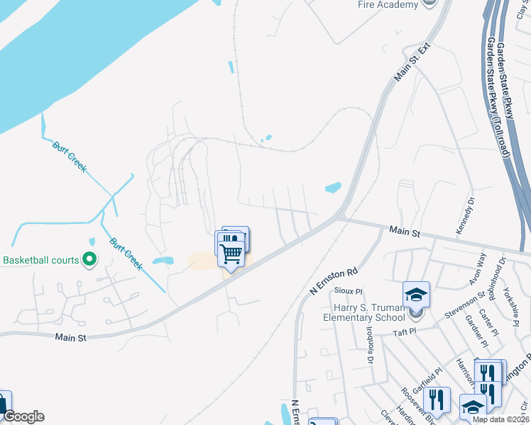 map of restaurants, bars, coffee shops, grocery stores, and more near 5 Modzelewski Terrace in Sayreville