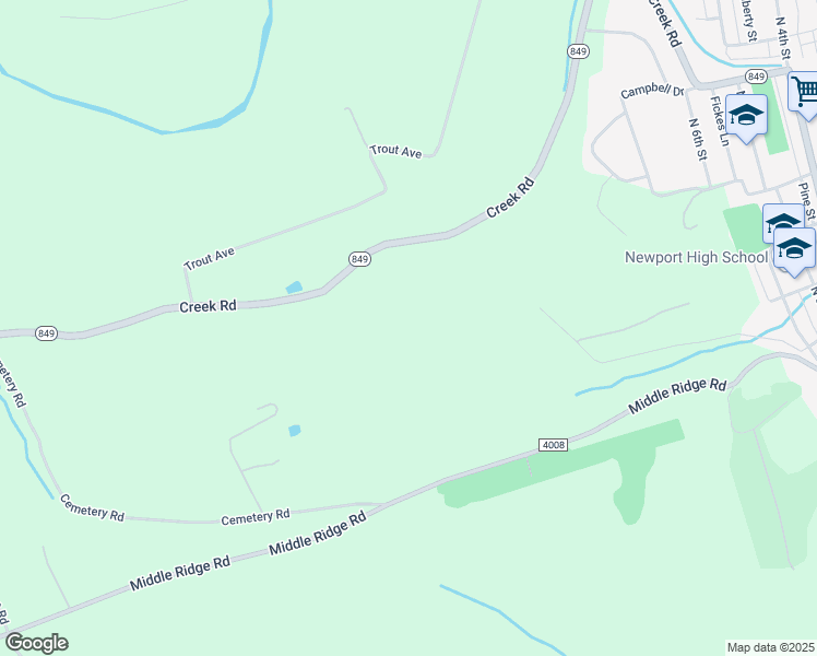 map of restaurants, bars, coffee shops, grocery stores, and more near in Newport