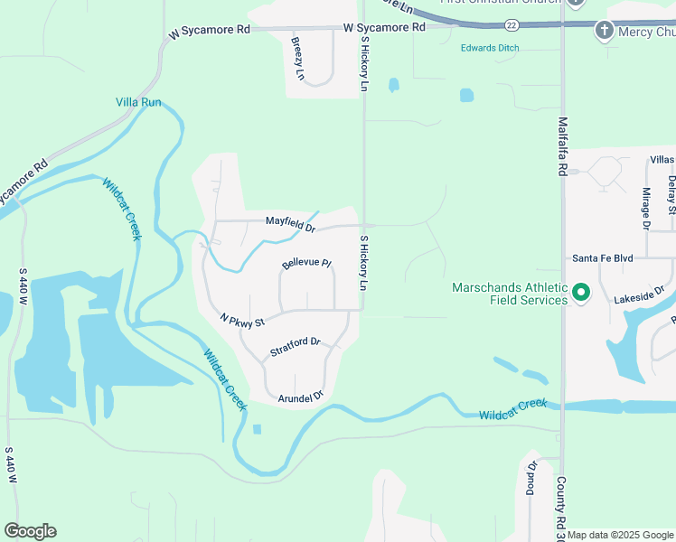 map of restaurants, bars, coffee shops, grocery stores, and more near 910 Bellevue Place in Kokomo