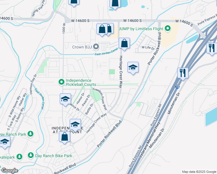 map of restaurants, bars, coffee shops, grocery stores, and more near 783 Honda Park Drive in Riverton