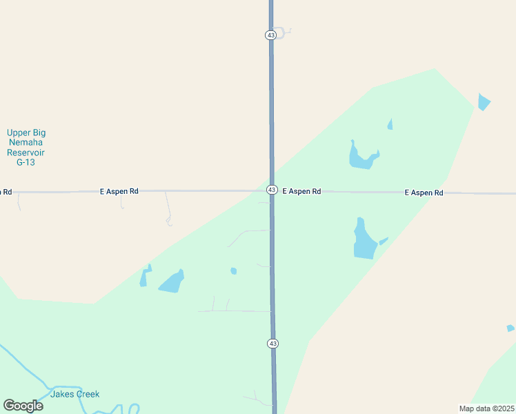 map of restaurants, bars, coffee shops, grocery stores, and more near 4253 Nebraska 43 in Adams