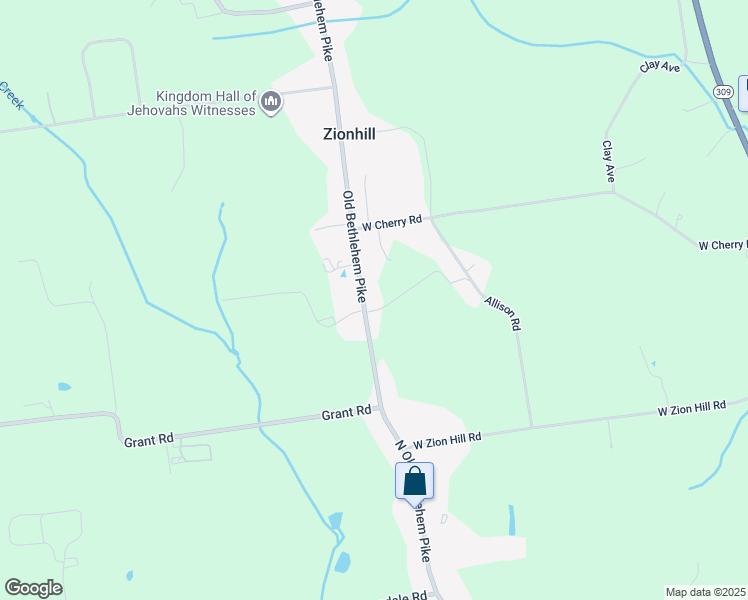 map of restaurants, bars, coffee shops, grocery stores, and more near 2855 North Old Bethlehem Pike in Quakertown