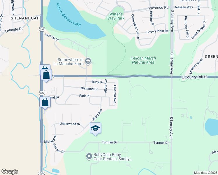 map of restaurants, bars, coffee shops, grocery stores, and more near 510 Diamond Drive in Fort Collins