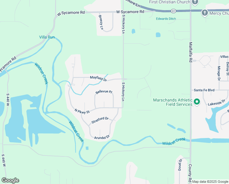 map of restaurants, bars, coffee shops, grocery stores, and more near 910 Bellevue Place in Kokomo