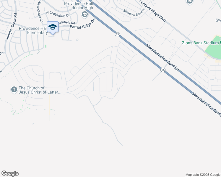 map of restaurants, bars, coffee shops, grocery stores, and more near 14984 South Billings Drive in Herriman