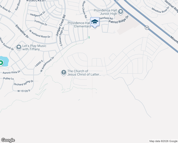 map of restaurants, bars, coffee shops, grocery stores, and more near 4809 West Upper Bend Drive in Herriman