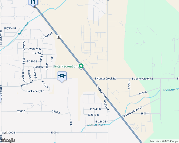 map of restaurants, bars, coffee shops, grocery stores, and more near 2375 U.S. 40 in Heber City