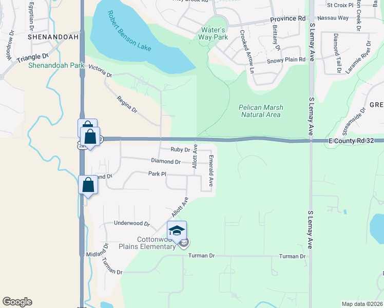 map of restaurants, bars, coffee shops, grocery stores, and more near 510 Diamond Drive in Fort Collins