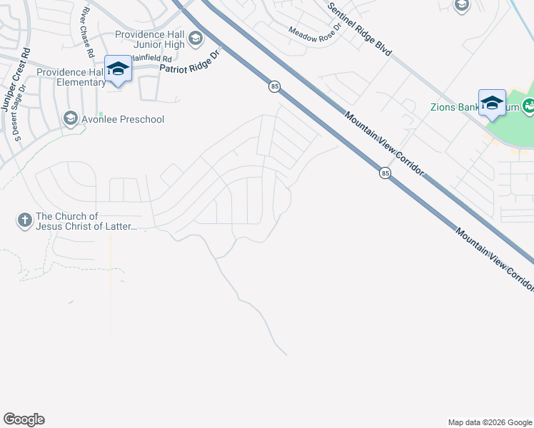 map of restaurants, bars, coffee shops, grocery stores, and more near 14984 South Billings Drive in Herriman