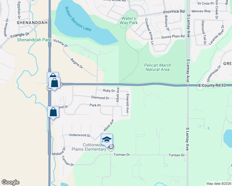 map of restaurants, bars, coffee shops, grocery stores, and more near 510 Diamond Drive in Fort Collins