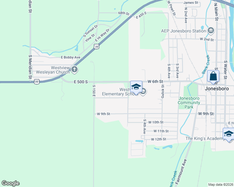 map of restaurants, bars, coffee shops, grocery stores, and more near 914 Winston Road in Jonesboro