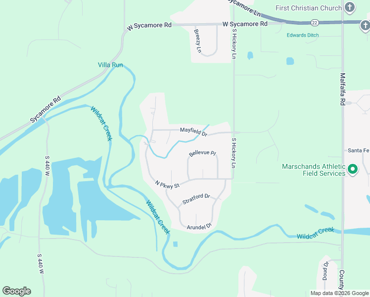 map of restaurants, bars, coffee shops, grocery stores, and more near 933-999 Bellevue Place in Kokomo