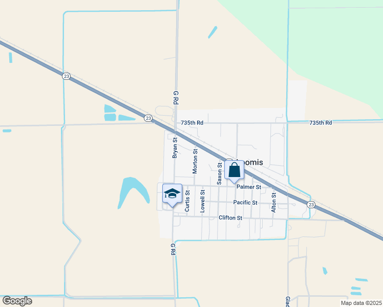 map of restaurants, bars, coffee shops, grocery stores, and more near 113 Morton Street in Loomis