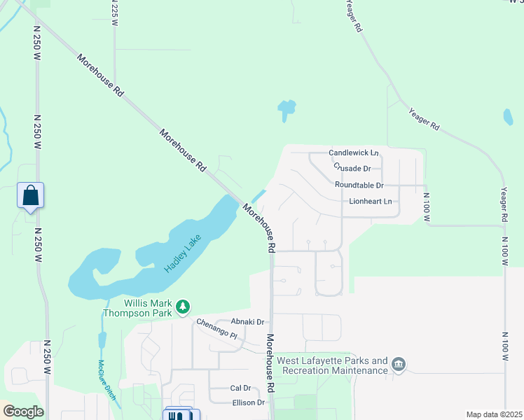 map of restaurants, bars, coffee shops, grocery stores, and more near 10 Morehouse Court in West Lafayette