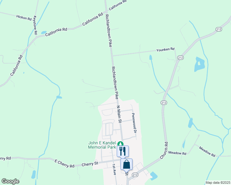 map of restaurants, bars, coffee shops, grocery stores, and more near 1140 Richlandtown Pike in Richlandtown