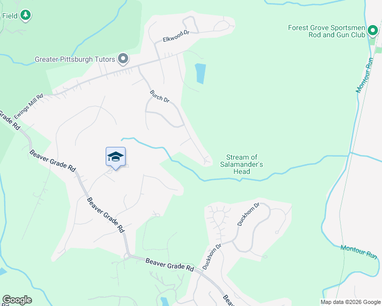 map of restaurants, bars, coffee shops, grocery stores, and more near 264 Burch Drive in Coraopolis