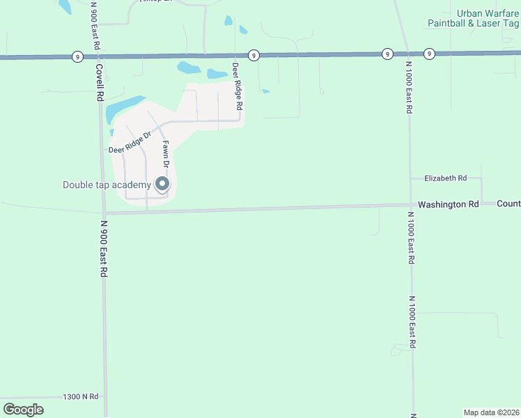 map of restaurants, bars, coffee shops, grocery stores, and more near Washington Street in Bloomington