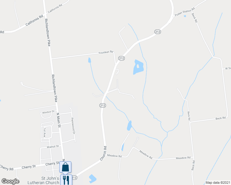 map of restaurants, bars, coffee shops, grocery stores, and more near in Richlandtown