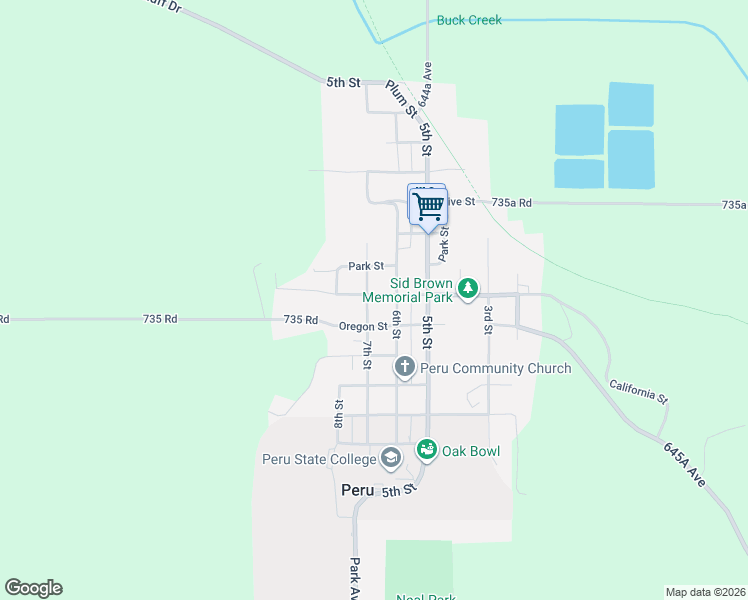 map of restaurants, bars, coffee shops, grocery stores, and more near 621 California Street in Peru