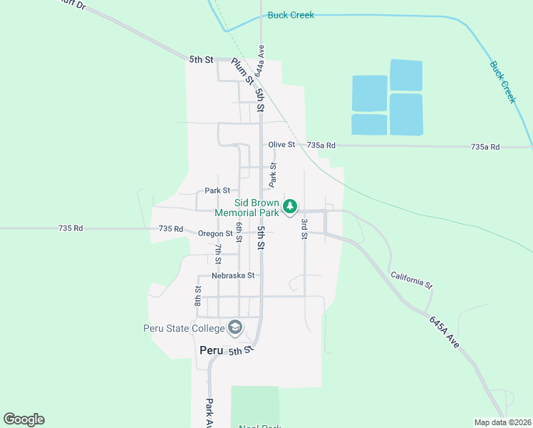 map of restaurants, bars, coffee shops, grocery stores, and more near 801 5th Street in Peru