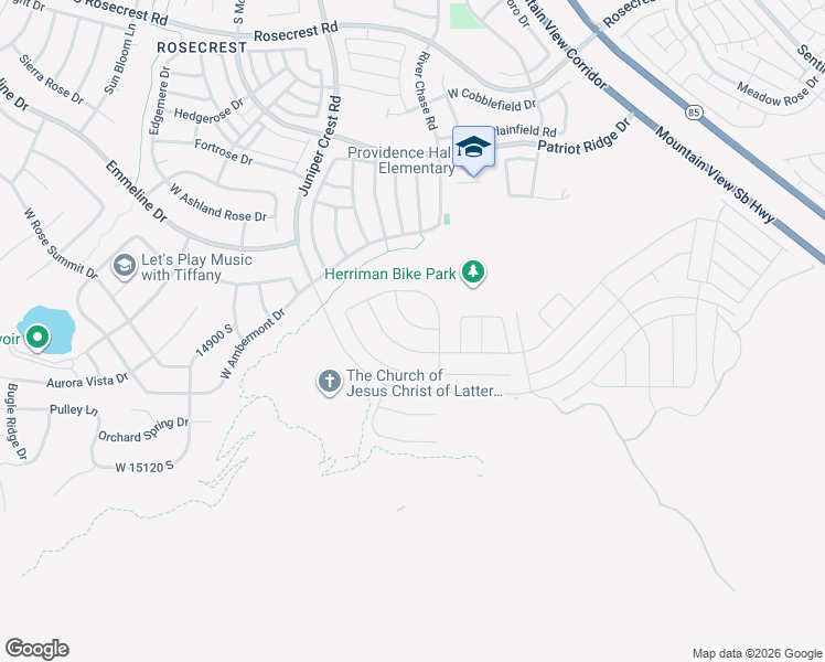 map of restaurants, bars, coffee shops, grocery stores, and more near 4867 West Lower Bend Drive in Herriman