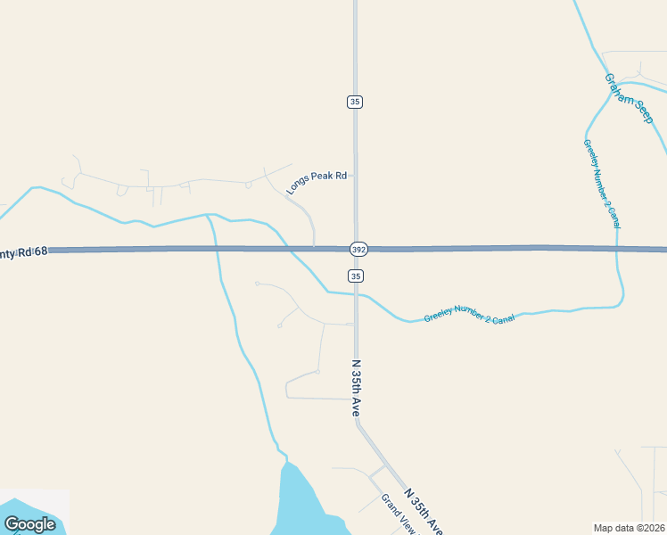 map of restaurants, bars, coffee shops, grocery stores, and more near 16928 Colorado 392 in Greeley