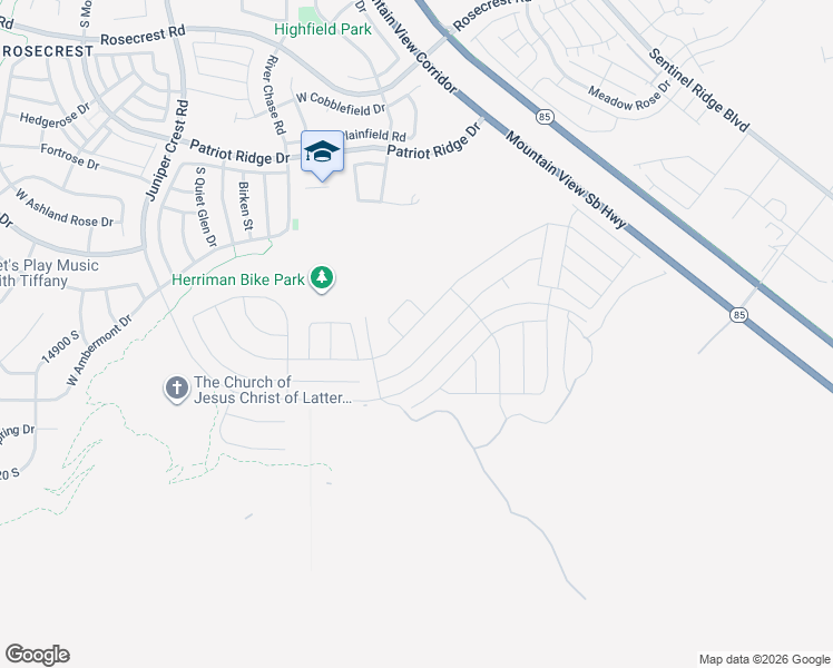 map of restaurants, bars, coffee shops, grocery stores, and more near 4623 West Thorley Drive in Herriman