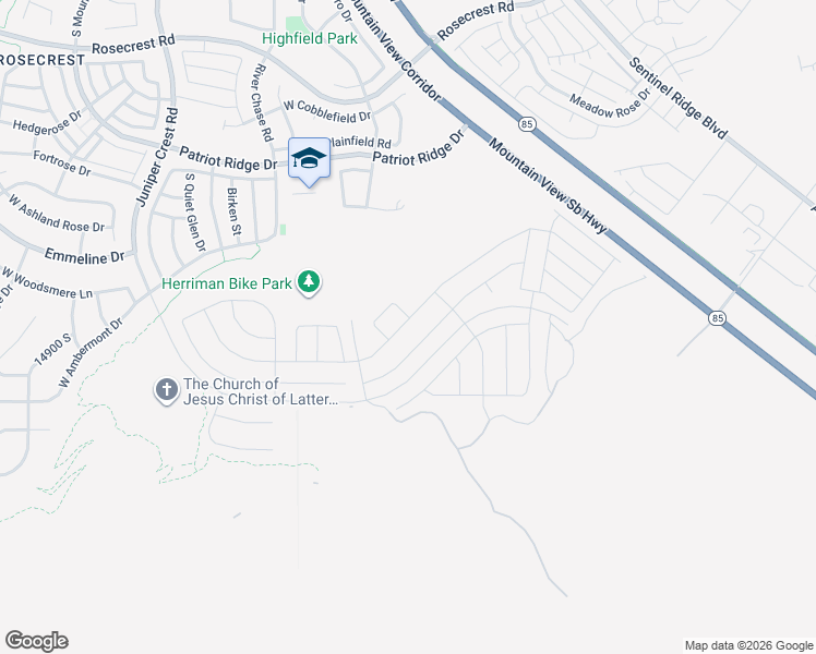 map of restaurants, bars, coffee shops, grocery stores, and more near 4623 West Thorley Drive in Herriman