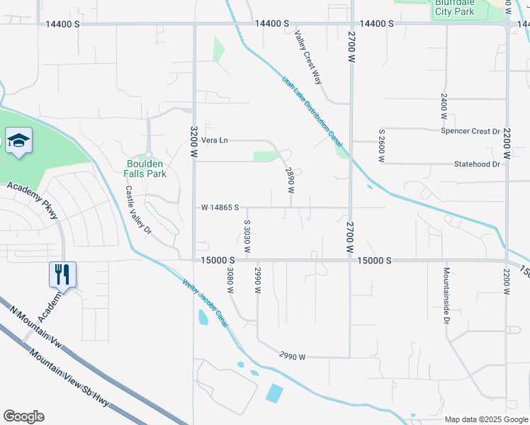 map of restaurants, bars, coffee shops, grocery stores, and more near 2973 West 14865 South in Bluffdale