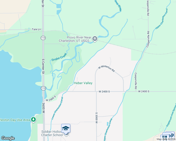 map of restaurants, bars, coffee shops, grocery stores, and more near 2966 Winterton Circle Road in Heber City