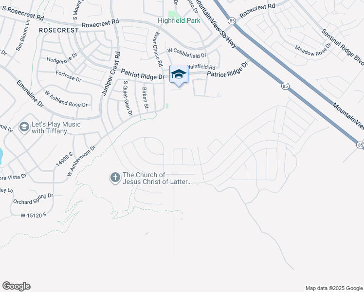 map of restaurants, bars, coffee shops, grocery stores, and more near 4772 Thorntree Lane in Herriman
