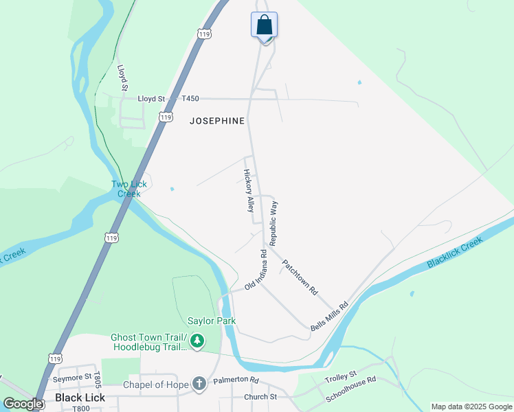 map of restaurants, bars, coffee shops, grocery stores, and more near 279 Red Oak Drive in Indiana