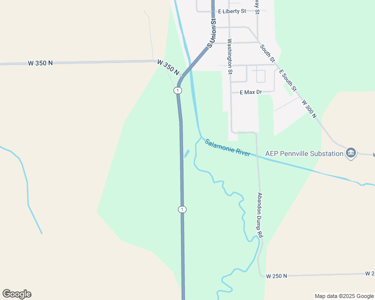 map of restaurants, bars, coffee shops, grocery stores, and more near 3087 Indiana 1 in Pennville