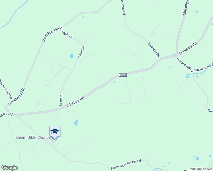 map of restaurants, bars, coffee shops, grocery stores, and more near 7354 Saint Peters Road in Macungie