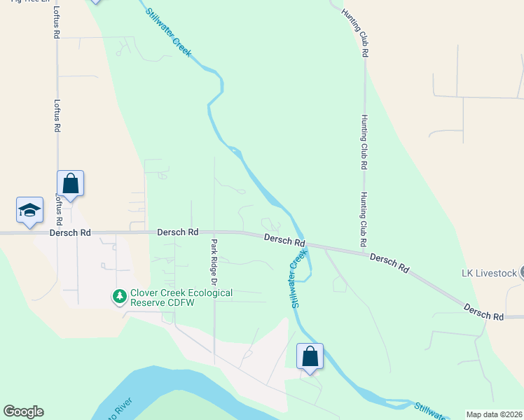 map of restaurants, bars, coffee shops, grocery stores, and more near 21394 Dersch Road in Anderson