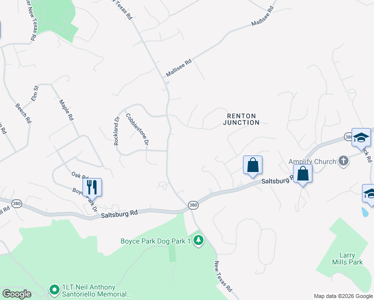 map of restaurants, bars, coffee shops, grocery stores, and more near 1729 Briarwood Lane in Pittsburgh