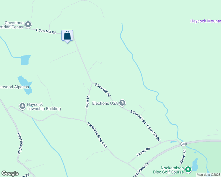 map of restaurants, bars, coffee shops, grocery stores, and more near 1837 East Saw Mill Road in Quakertown