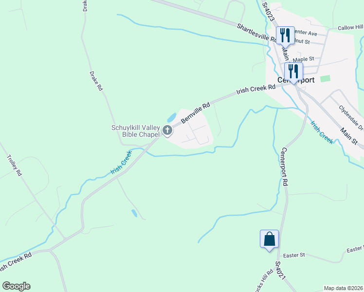 map of restaurants, bars, coffee shops, grocery stores, and more near 55 Blarney Circle in Mohrsville