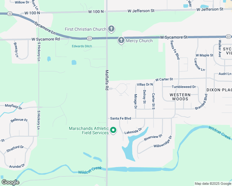 map of restaurants, bars, coffee shops, grocery stores, and more near 836 Harvest Drive in Kokomo