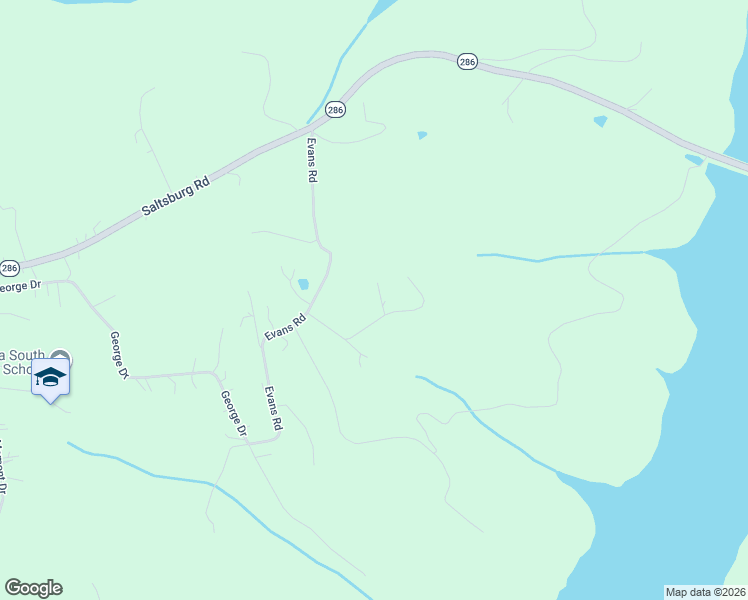 map of restaurants, bars, coffee shops, grocery stores, and more near 349 Hunters Lane in Export