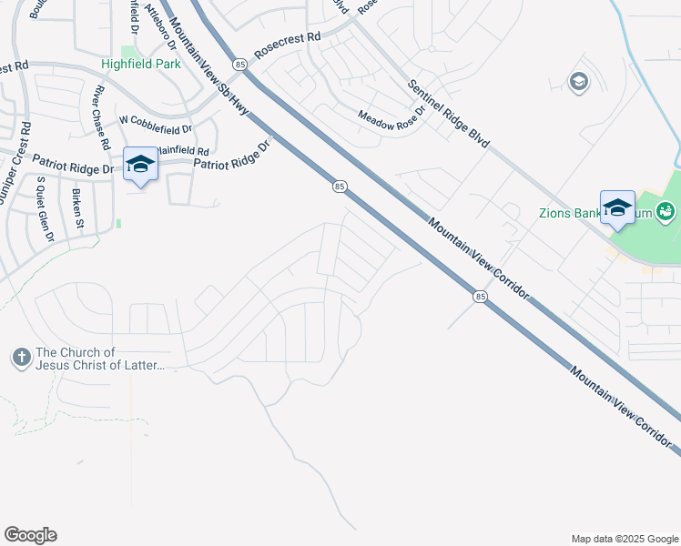map of restaurants, bars, coffee shops, grocery stores, and more near 4374 W Sykes Ln in Herriman
