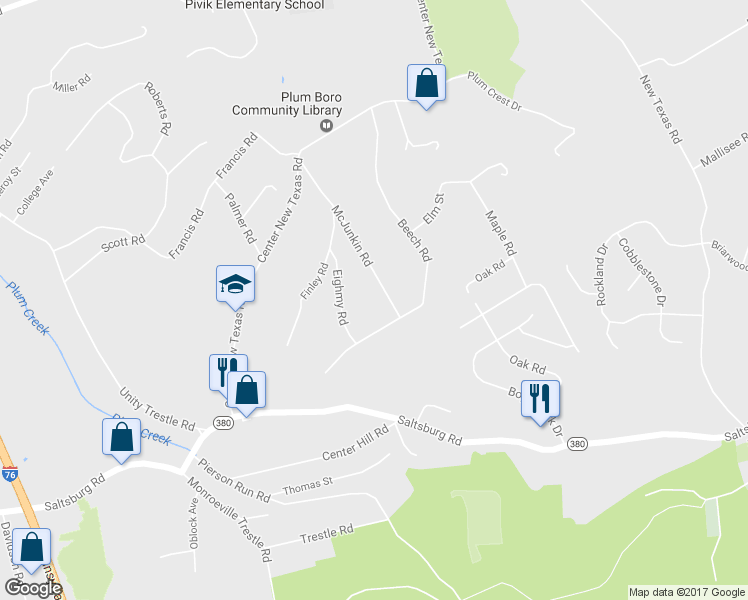 map of restaurants, bars, coffee shops, grocery stores, and more near 318 McJunkin Rd in Pittsburgh