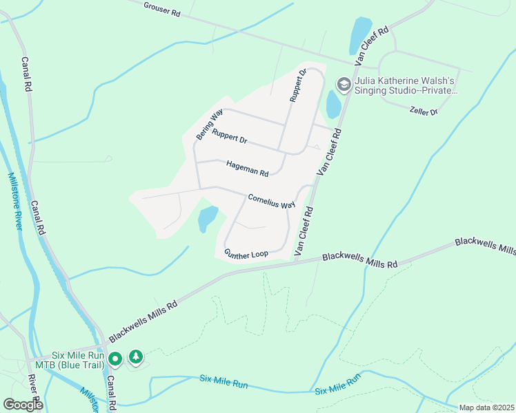 map of restaurants, bars, coffee shops, grocery stores, and more near 13 Cornelius Way in Franklin Township