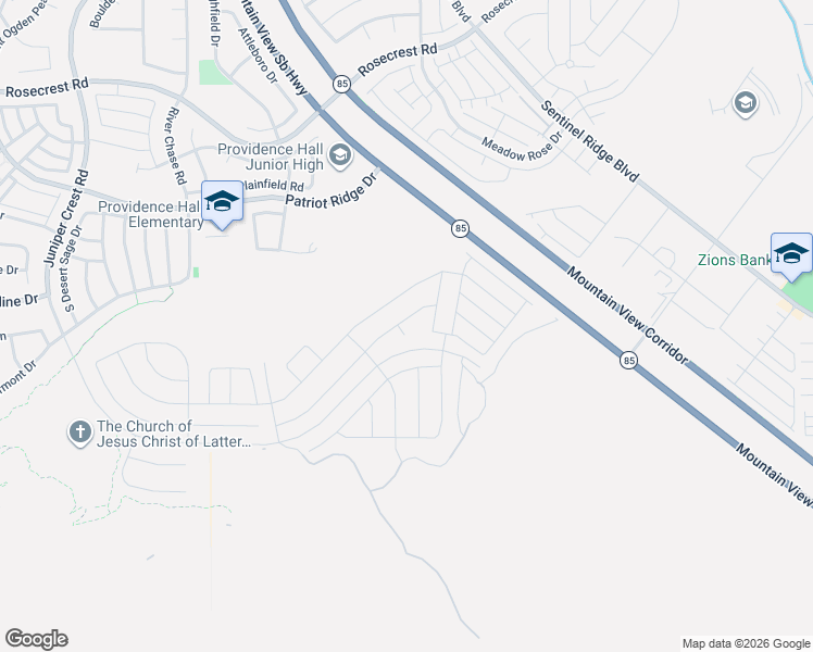 map of restaurants, bars, coffee shops, grocery stores, and more near 4493 West Birkdale Drive in Herriman