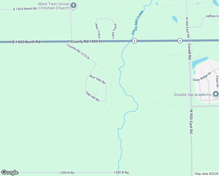 map of restaurants, bars, coffee shops, grocery stores, and more near 13598-13601 Burr Oak Road in Bloomington
