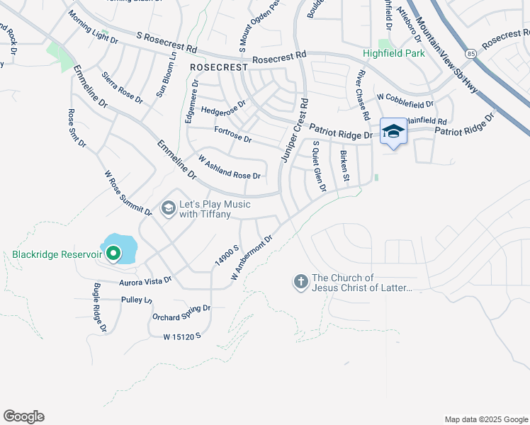 map of restaurants, bars, coffee shops, grocery stores, and more near 5078 West Woodsmere Lane in Herriman