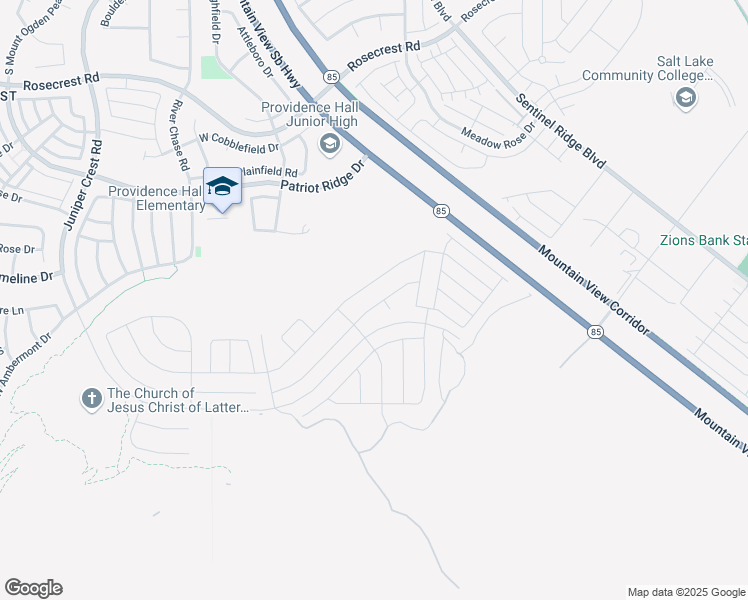 map of restaurants, bars, coffee shops, grocery stores, and more near 4494 West Birkdale Drive in Herriman