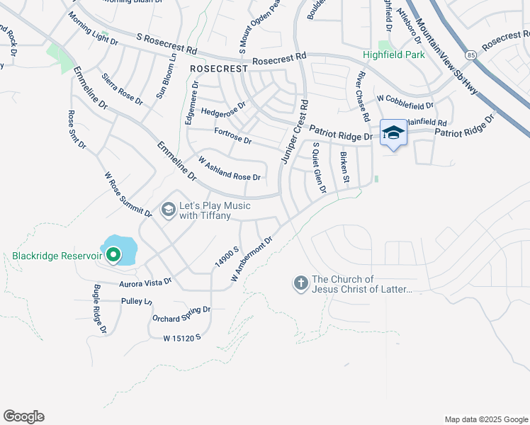 map of restaurants, bars, coffee shops, grocery stores, and more near 5078 West Woodsmere Lane in Herriman