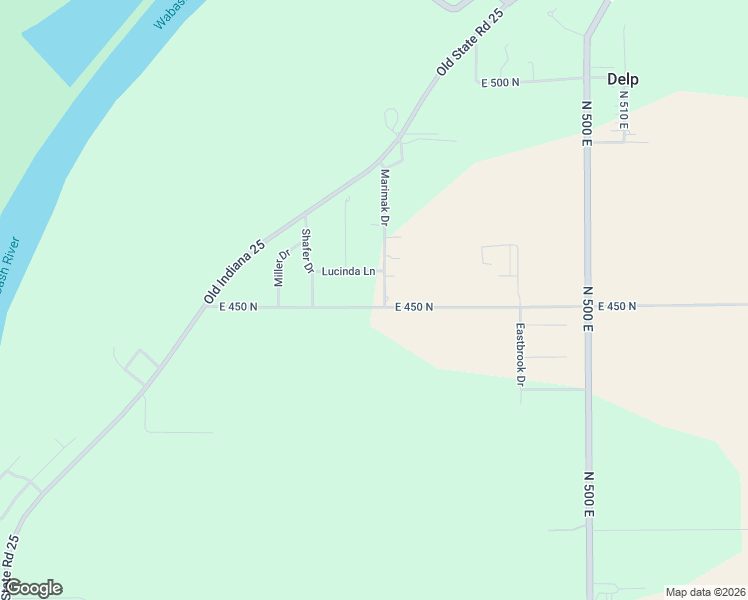 map of restaurants, bars, coffee shops, grocery stores, and more near 4360 East 450 North in Lafayette